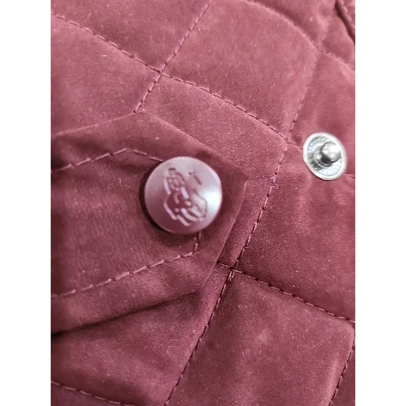 Outback Trading CO. Women's Microsuede Quilted Equestrian Vest,szM,maroon,NWT
